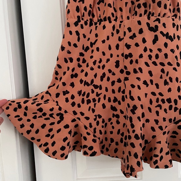 Cheetah Spotted Romper size small, ties in back. - Picture 3 of 4